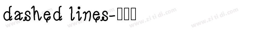 dashed lines字体转换